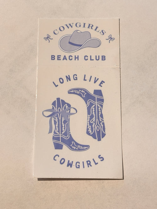 03 Blue Cow Girl Decal